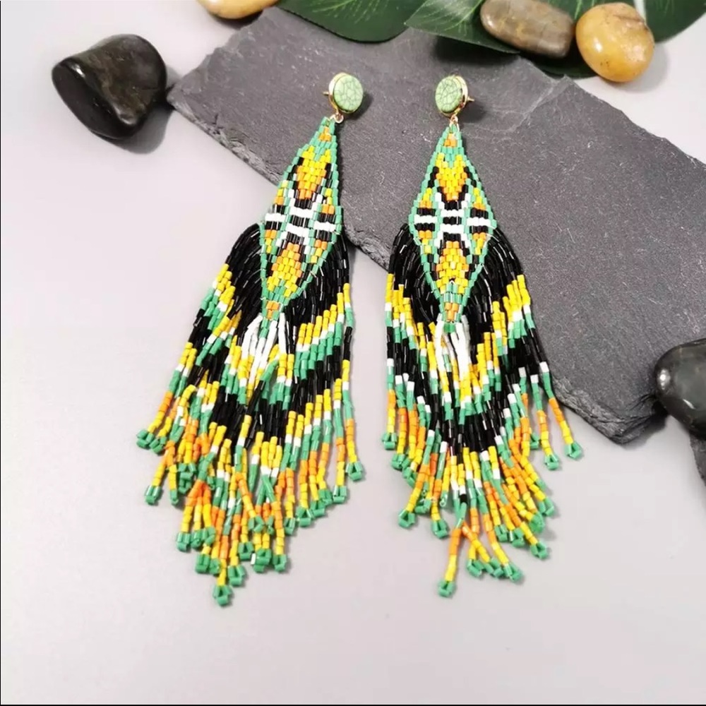 💘Bohemian Earrings Dangle Beads